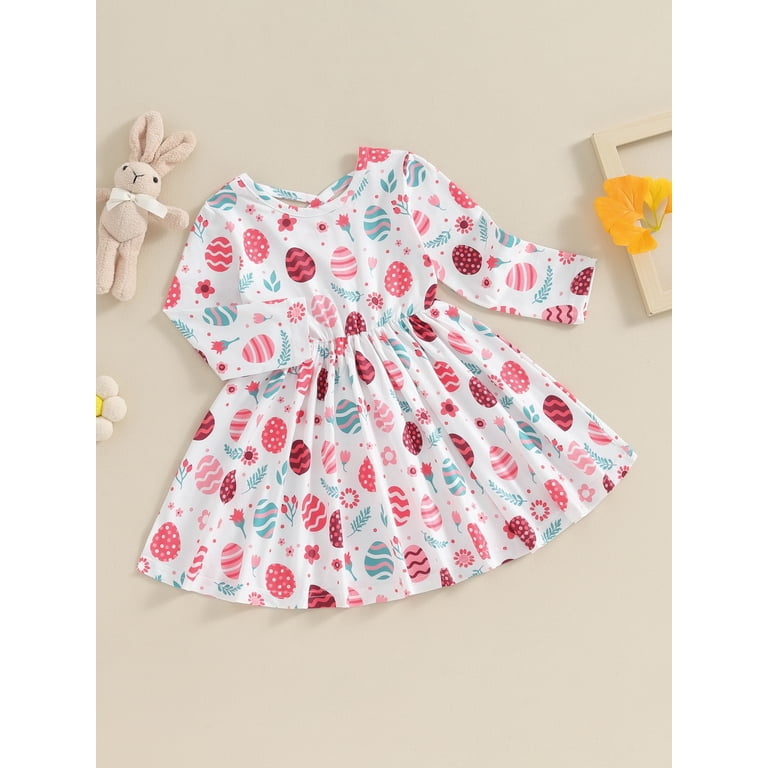 open lace back dress Sale GSD0168 Easter Egg Princess Pink Girl's Dress 10-12T