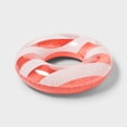 thumbnail image 1 of Tube de Nage Gonflable de 31 Pouces à Rayures Rouges et Blanches – Sun Squad – Bouée de Piscine Robuste pour Adultes et Enfants – Bouée d'Été pour Piscine et Plage, 1 of 1