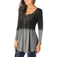 thumbnail image 4 of Fesfesfes Sweatshirt for Women Casual Tops Hide Belly Long Sleeve T-Shirts Cute Flowy Tunic Blouses Under $10, 4 of 7