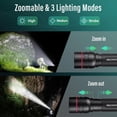 thumbnail image 2 of Rechargeable Flashlights High Lumens, 2 Pack G1000 Super Bright Flash Light, Small Led Tactical Flashlight with 3 Lighting Modes, Portable Flashlights for Camping Home (Battery Included), 2 of 6