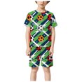 thumbnail image 5 of CAICJ98 Toddler Boys Summer Clothes 2T 3T 4T 5T Kids 2-12 Years Boys Short Sleeve Dinosaur Print T-Shirt Tops Print Shorts Set 2Pcs Casual Toddler Boys Outfits (Green,7-8 Years）, 5 of 6