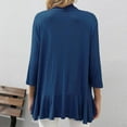 thumbnail image 6 of USSUMA Womens Summer Tops Open Front Cardigan Jacket T-Shirts for Women Trendy Leopard Print Womens Blouses and Tops Dressy 3/4 Sleeve Blaze Tunic Plus Size Shirts for Women, 6 of 9
