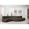 thumbnail image 2 of Meridian Furniture Arc Brown Boucle Fabric Modular Sectional, 2 of 7