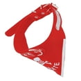 thumbnail image 3 of Accesorio de moda ajustable para el cuello de PU rojo para mascotas, collar para perro con bufanda y cabeza de calavera de tamaño mediano, 3 of 8