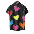 thumbnail image 3 of guisaled Valentine's Day Hawaiian Shirt For Men Relaxed Fit Short Sleeve Button Down Shirts Cute Heart Print Vacation Dating Tops Valentine'S Day Gifts, 3 of 4