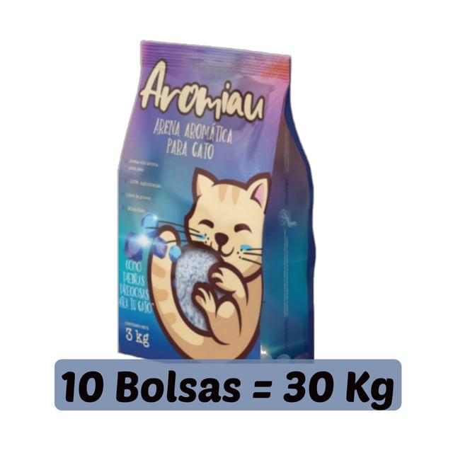 Arena Aromiau 30 Kg (10 Bolsas de 3 Kg)