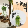 thumbnail image 5 of Dusknt Plant Hanger Bracket, Flower Pot Hangers for Outside, Wrought Iron Plant Hanger for Indoor Outdoor Wall FenceTrees Patio Garden Post Arm, 5 of 9