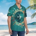 thumbnail image 5 of Daiia Around The Planet Hawaiian Shirt for Men Gentle Cotton Regular Short Sleeve Casual-X-Large, 5 of 9
