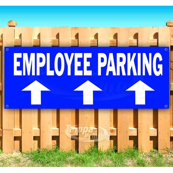 Employee Parking 13 oz Vinyl Banner With Metal Grommets