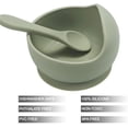 thumbnail image 3 of Tazón con ventosa de silicona Stay-Put - con cuchara de silicona sin BPA - Bebés, niños pequeños y lactantes, 3 of 5
