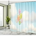 thumbnail image 5 of Ambesonne Colorful Shower Curtain, Balloons Flying up in Sky, 69"Wx84"L, Multicolor, 5 of 5