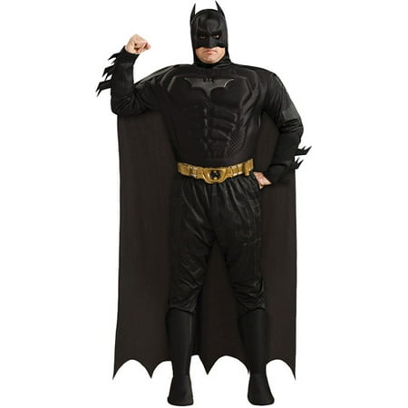 Deluxe Adult Batman Costume Muscle Chest - Batman Deluxe Muscle Chest Adult Halloween Costume, Plus (46-52)