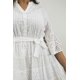 thumbnail image 4 of Vestido Roman Fashion algodón cinto Talla extra 8541 blanco 40, 4 of 7