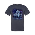 thumbnail image 2 of Wild Bobby, Wolfpack Running At Night Moon American Flag Animal Lover Men's Graphic T-Shirt, Vintage Heather Navy, 5XL, 2 of 3