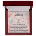 thumbnail image 1 of To My Girlfriend Girlfriend The Only One For Me Alluring Ribbon Necklace Message Card, 1 of 7