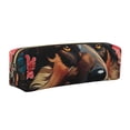 thumbnail image 1 of Easygdp Colorful Flower German Shepherd para Estuche de Lápices de Cuero, Estuche de Papelería de Cuero, Estuche de Gran Capacidad con Cremallera, 1 of 7