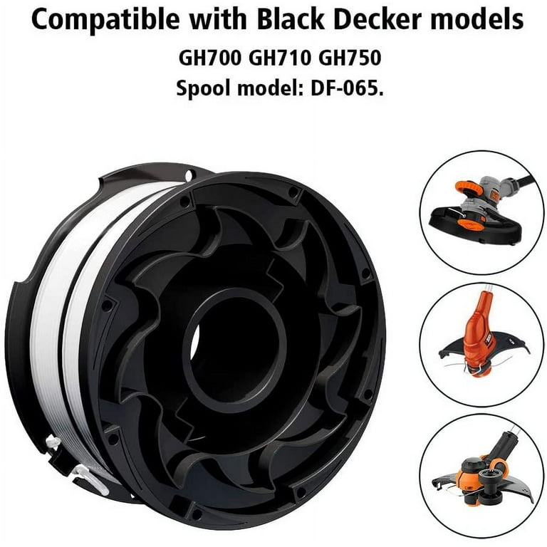 4 Pack Weed Eater String Replacement for Black and Decker DF-065 Trimmer,  30ft 0.065 Inch Spool Line 
