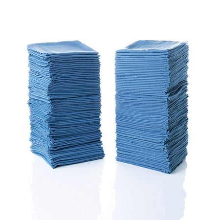 Blue Dyed Shop Towel 12" x 14", Pack of 150