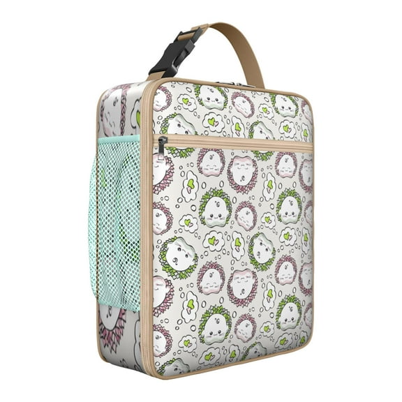 Hedgehog Insulated Lunch Box Student Reusable Lunch Tote Bag with Detachable Handle Lunch Box Containers School Camping