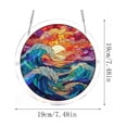 thumbnail image 2 of Stained Glass Suncatcher, 2D Acrylic Puzzle Decor, Suncatcher Puzzles DIY with Chain for Window Garden, 2 of 3