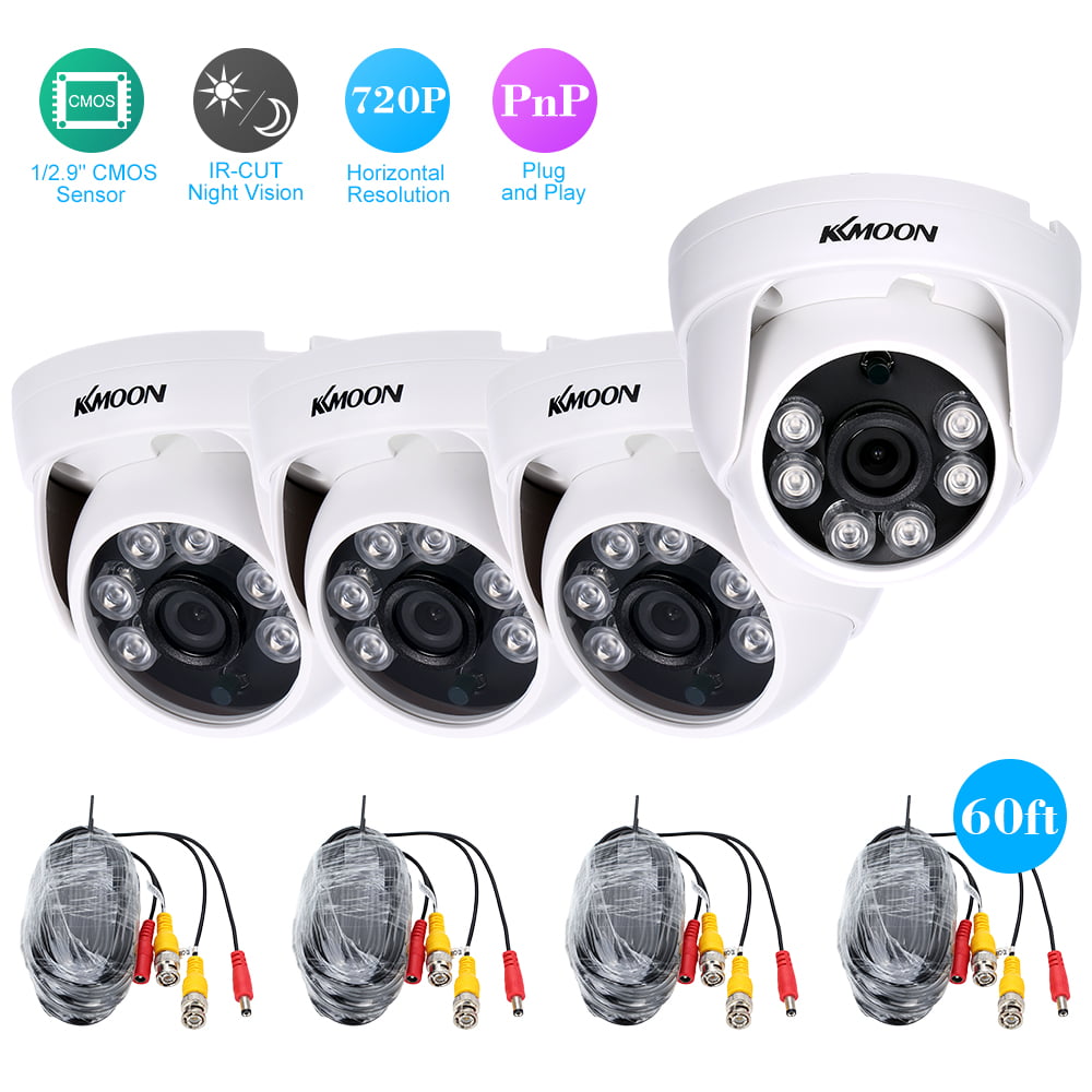 720P AHD Outdoor Waterproof Security CCTV Wired Dome Camera IR-CUT Video Monitor 