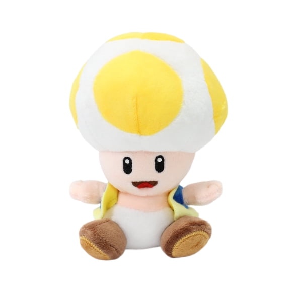 uiuoutoy Toad Plush Toy Yellow Mushroom Stuffed Soft Doll 7'' Gift