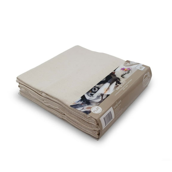 Kanga Care Reusable Unbleached 100% Birdseye Cotton Flat Fold Cloth Diapers (6pk) One Size 4-35+lbs