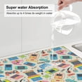 thumbnail image 3 of Uemuo Playing Video Games Pattern Dish Drying Mat,16*18 inch Absorbent Dish Drainer Kitchen Counter,Large Size Dish Drying Pad for Countertops,Sinks,Draining Racks, 3 of 6