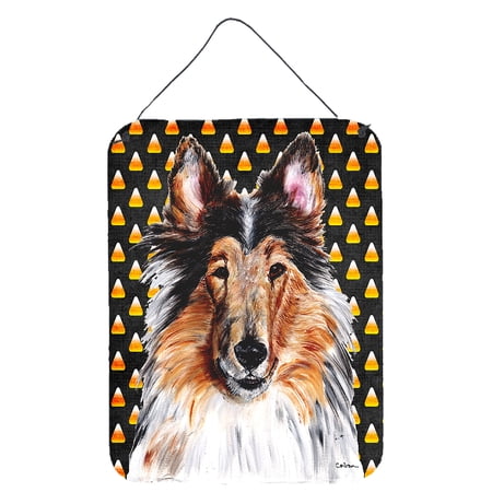 Collie Candy Corn Halloween Wall or Door Hanging Prints