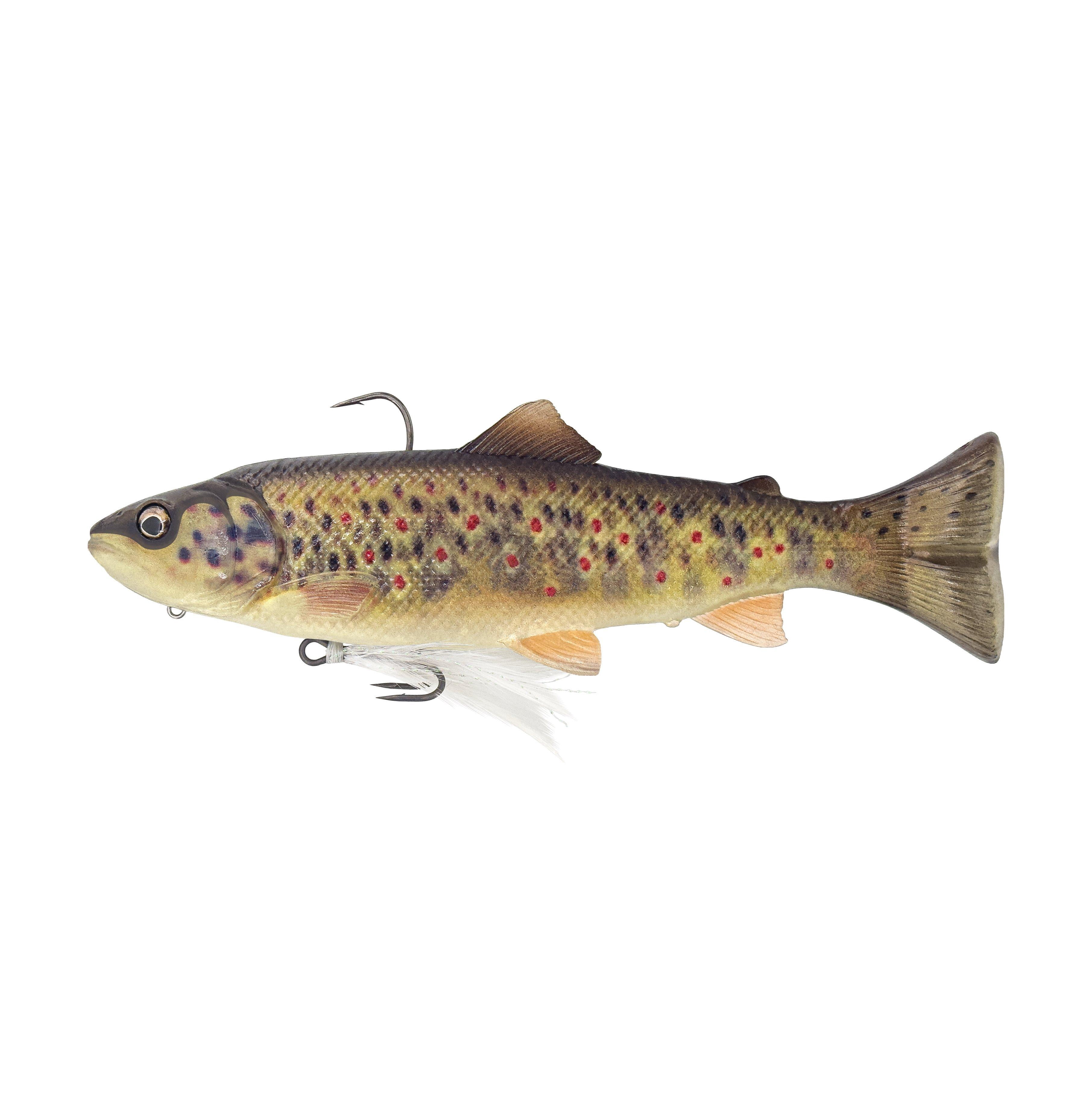 Savage Gear 3D Line Thru Pulse Tail Trout Pro, 6 in, Brown Trout