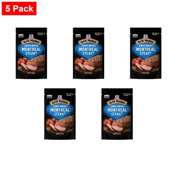 McCormick Grill Mates Montreal Steak Single Use Marinade 5 oz - 5 Pack