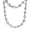 Silver 7mm, variant on 7/9/11mm Fashion Women Mens Chain 316L Stainless Steel Coffee Bead Link Necklace
