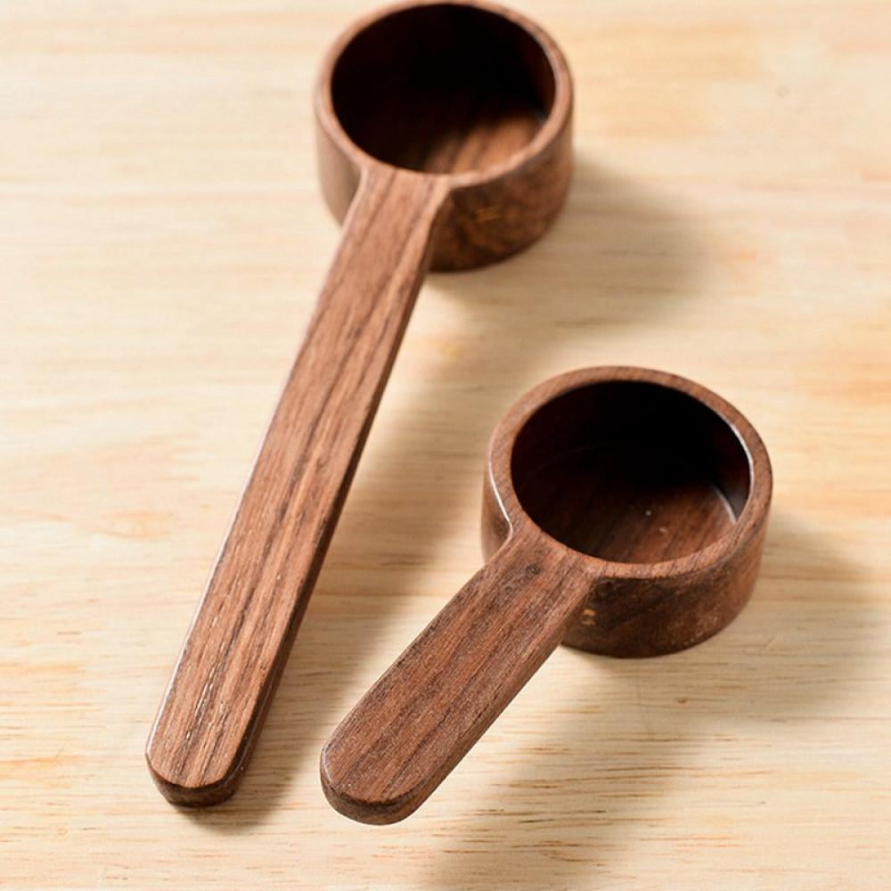 Wooden Coffee Scoop Measuring Spoon Black Walnut Wood Kitchen Scoop 