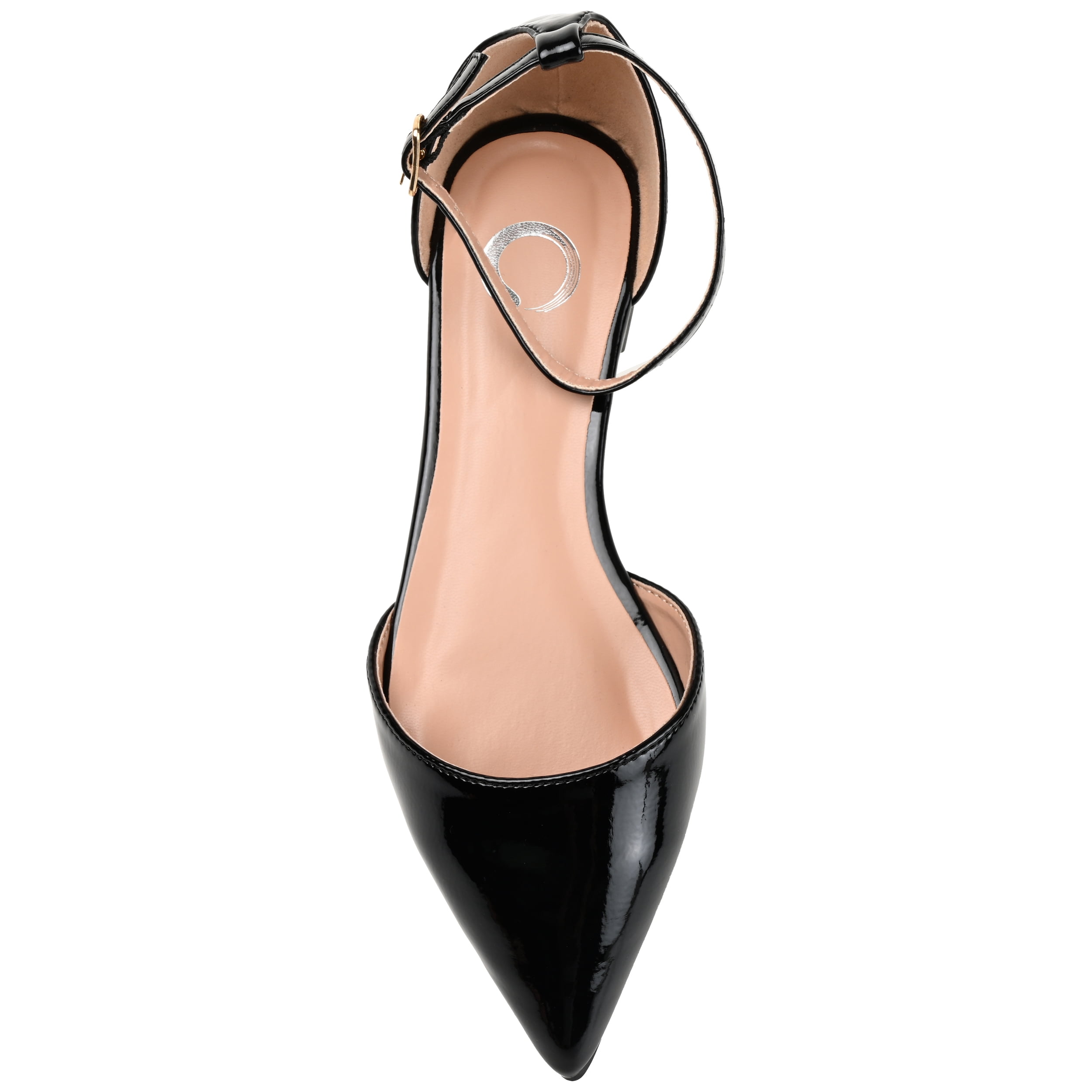 Journee Womens Reba Buckle Pointed Toe Ballet Flats, Widths Available