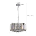 thumbnail image 2 of Jopath 17" Modern Crystal Drum Pendant Chandelier with Chrome Finish – Hanging Pendant Light Fixture for Living Room, Bedroom, or Dining Area (Bulb Not Included), 2 of 8