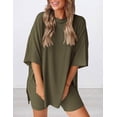 thumbnail image 3 of Set de salón Outfit PRETTYGARDEN de 2 piezas para mujer 2025, color verde militar, 3 of 6