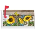 thumbnail image 2 of Sunflower Butterfly Mailbox Covers Magnetic Post Box Cover Wraps Standard Size 21x18 Inches for Garden Yard Decor, 2 of 6