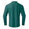 thumbnail image 4 of Men's Fashion Mock Turtleneck T-Shirts Long Sleeve Pullover Sweater Basic Designed Undershirt Slim Fit Top Dark Green 3XL, 4 of 5