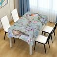thumbnail image 7 of GZHJMY Bird Flowers Square Tablecloth, Waterproof Stain Wrinkle Resistant Washable Polyester Table Cover for Picnic Dinner Holiday Kitchen Party Decor, 60 x 60 in Home Decor, 7 of 7