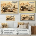 thumbnail image 4 of Designart "Desert Guardians With Vintage Military Plane" Military Wall Decor, 4 of 7