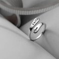 thumbnail image 5 of Faith Cross Sterling Silver Open Statement Rings Adjustable Minimalist Hope Love Eternity Wedding Band Promise Ring Wrap Finger Bands Fashion Jewelry Gifts for Women Men Xmas, 5 of 6