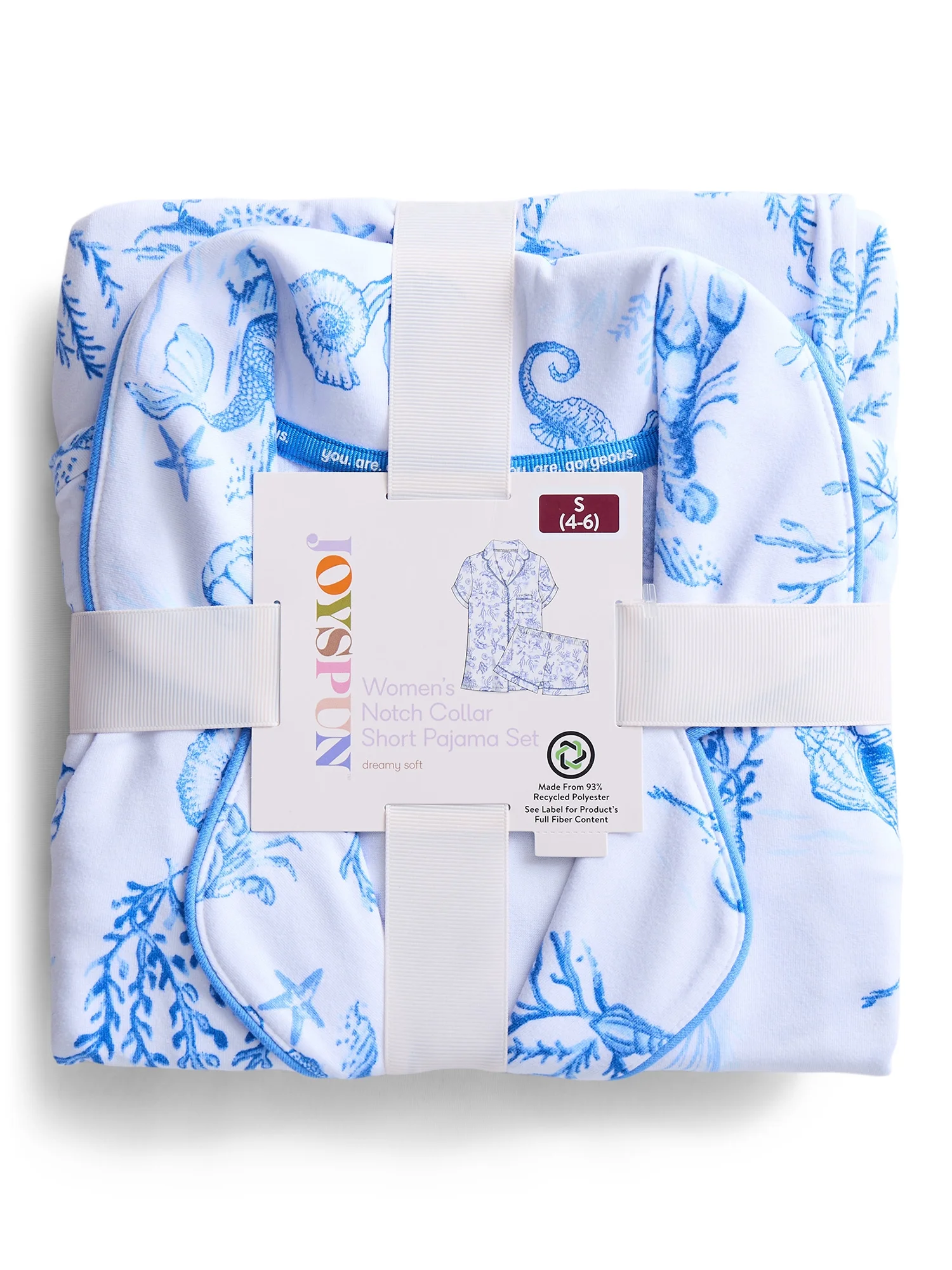 Joyspun Women’s Mommy and Me Notch Collar Top and Shorts Family Matching Pajama Set, Sizes XS-3X