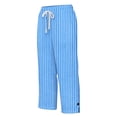thumbnail image 5 of Women's Cotton Loose Straight Pants with Pockets, Mid Elastic Waist Drawstring, Side Slits Buttoned, Casual Business Beach Lounge Capri Pants | VerBelle,Sky Blue 2XL, 5 of 6