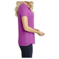 thumbnail image 3 of Ladies Trace Heather Golf Polyester Polo Shirt Berry Heather Large, 3 of 6