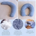 thumbnail image 6 of Pharmedoc Body Pillow for Adults - Side Sleeper Pillow – Maternity and Pregnancy Pillow - Nursing Pillow for Breastfeeding - Pregnancy Must Haves - Dark Grey Cooling Cover, 6 of 7