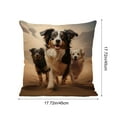 thumbnail image 3 of Uutvery Cute Animals Print Pillow Set of 2, 18x18 Inch Decorative Throw Cover for Sofa Living Room, Soft and Durable Fabric for Bedroom Decor, Playful and Cozy Gift Idea, 3 of 7