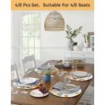 thumbnail image 5 of 13 Inch Round Placemats Set of 6, Fall Orange Green Pumpkins Non Slip Heat Insulation PP Table Mats, Thanksgiving Maple Leaf Rustic Washable Place Mats for Kitchen Dining Party Table Decor, 5 of 7