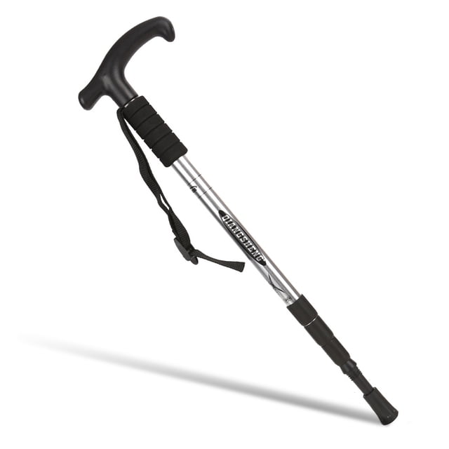 Greeniant Bastones de trekking, ultraligeros, plegables, retráctiles, para caminar, bastones para caminar, camping, escalada, montañismo, muleta, bastón Escalada Plata Greeniant OD003557-04