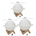 thumbnail image 3 of Lampe TINKER Saturne 16 Couleurs LED Impression 3D Déco Lampe Étoile USB Rechargeable Télécommande et Commande Tactile avec Support en Bois et Filet Suspendu Veilleuse pour Chambre d'Enfant pour Enfants Bébé Ami Amoureux Anniversaire, 3 of 12