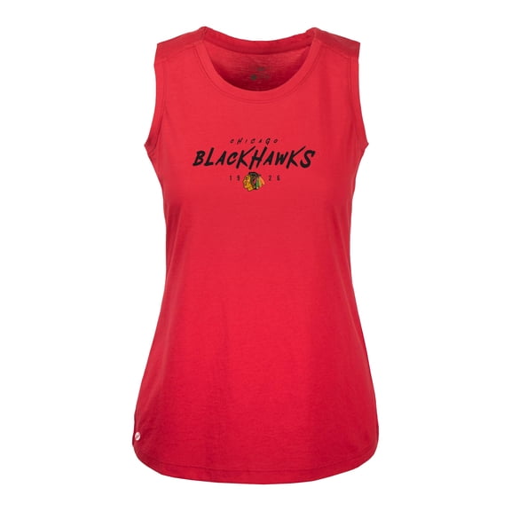 Women's Levelwear  Red Chicago Blackhawks  Macy Scratched Tank Top
